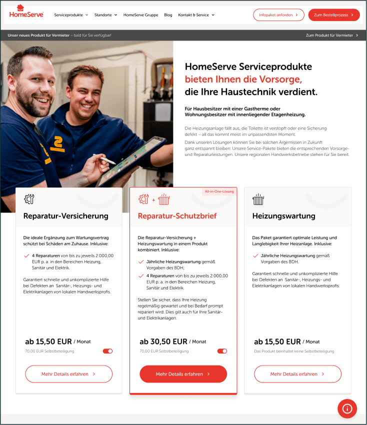 HomeServe Case Study Bild 2